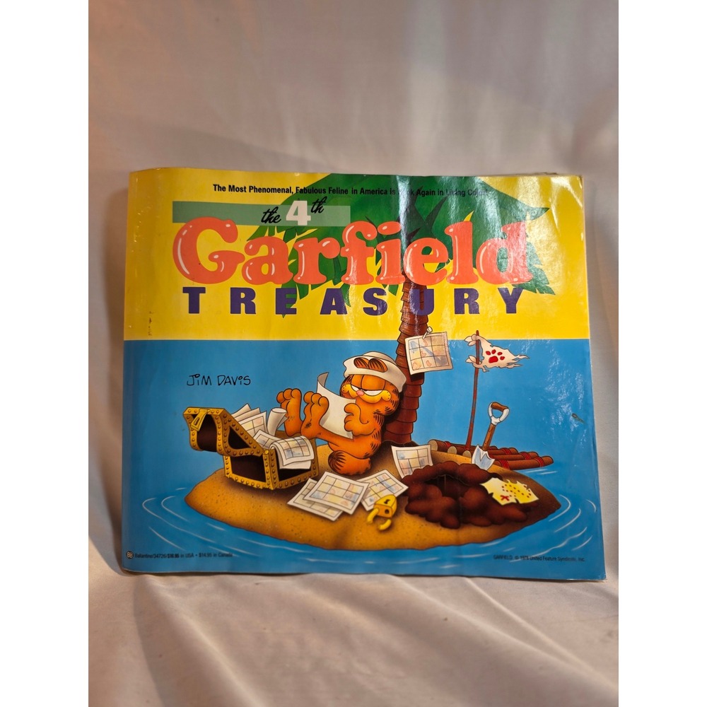 Vintage The 4th Garfield Treasury Jim Davis Sunday Comics Ballantine 1980s Book